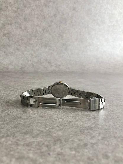 Yves Saint Laurent YSL Logo Watch Silver×Blue 5421-H13855Y Vintage r2mjrn
