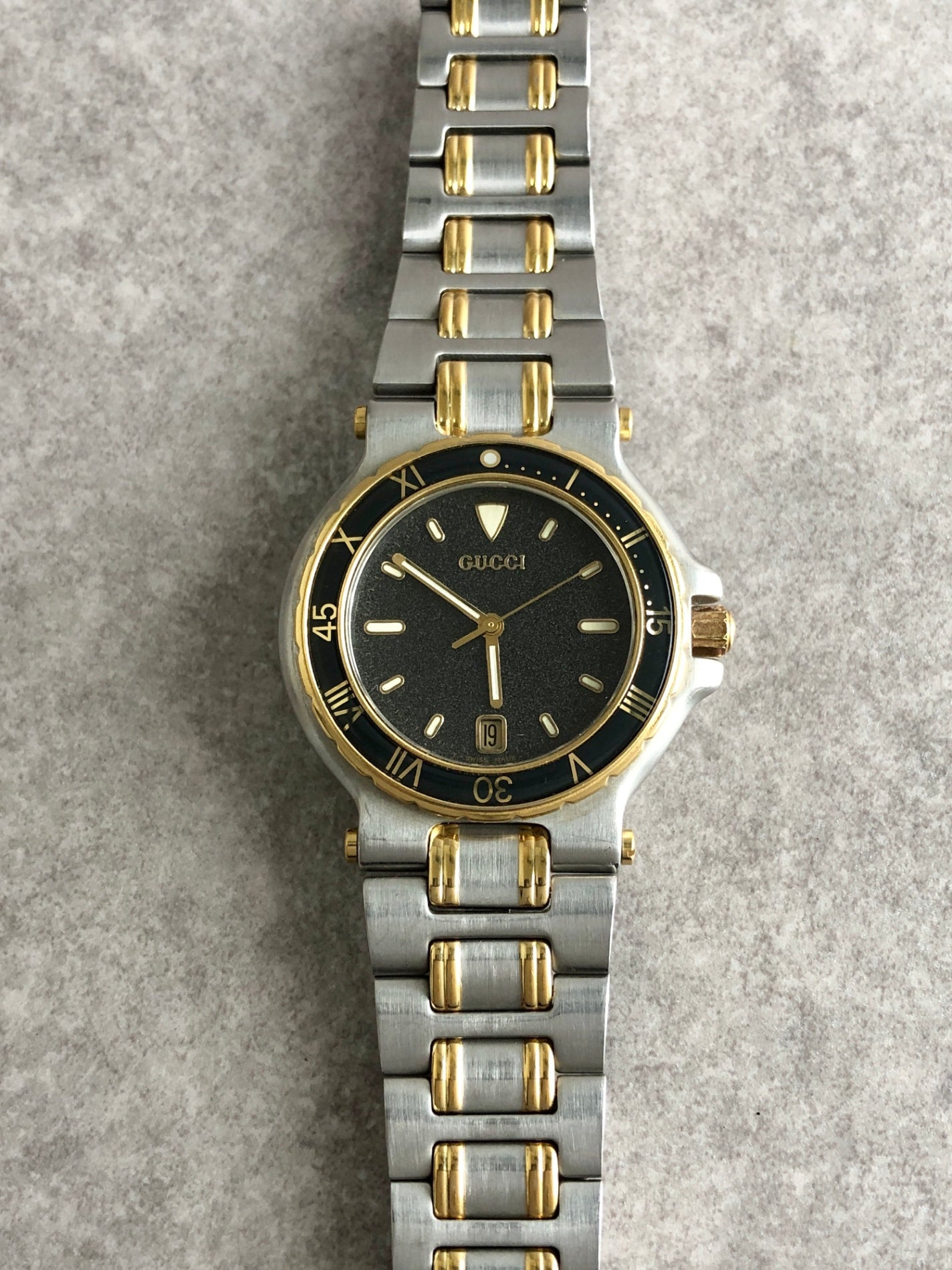 GUCCI Watch Silver×Gold 9700L Vintage vucvja