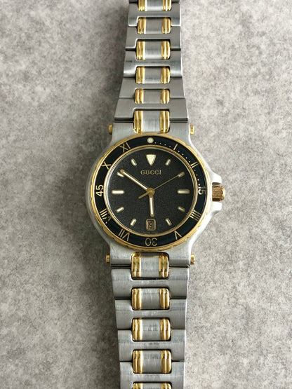 GUCCI Watch Silver×Gold 9700L Vintage vucvja