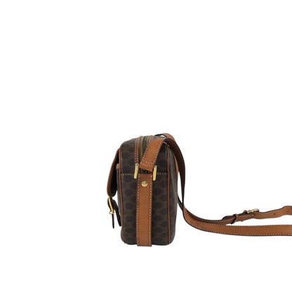 CELINE Macadam Blason Shoulder bag Brown Vintage aj8afn