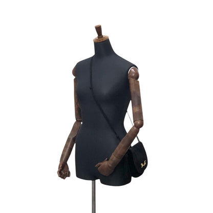 GUCCI Horse Bit Tassel Shoulder bag Black Vintage xvctcj