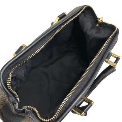 FENDI Logo Two-way Small Boston bag Shoulder bag Black Vintage 873tng