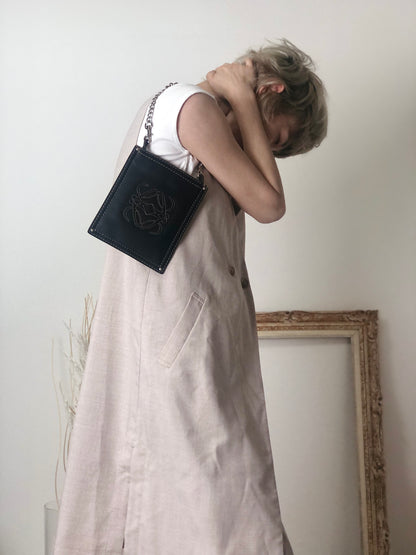 LOEWE Anagram 鏈條手提包 黑色 復古 87h6xk