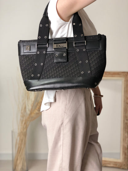 Christian Dior Street Chic Logo Totebag Black Vintage vpzvni