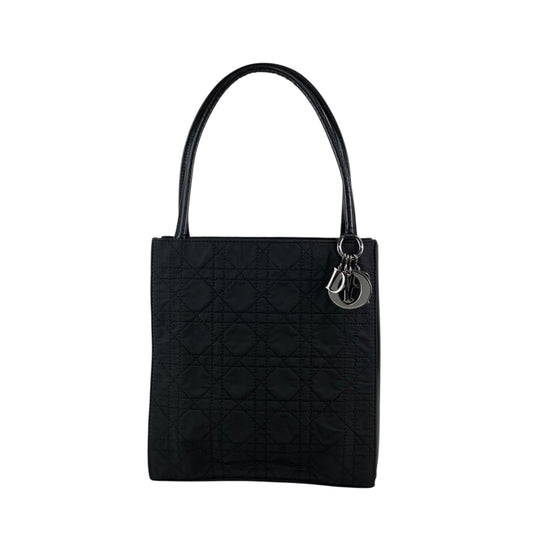 Christian Dior Logo Charm Handbag Black Vintage 3wjsfa