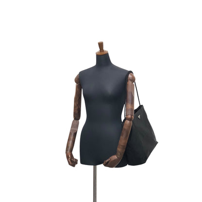 PRADA Triangle Logo Totebag Black Vintage hidgup