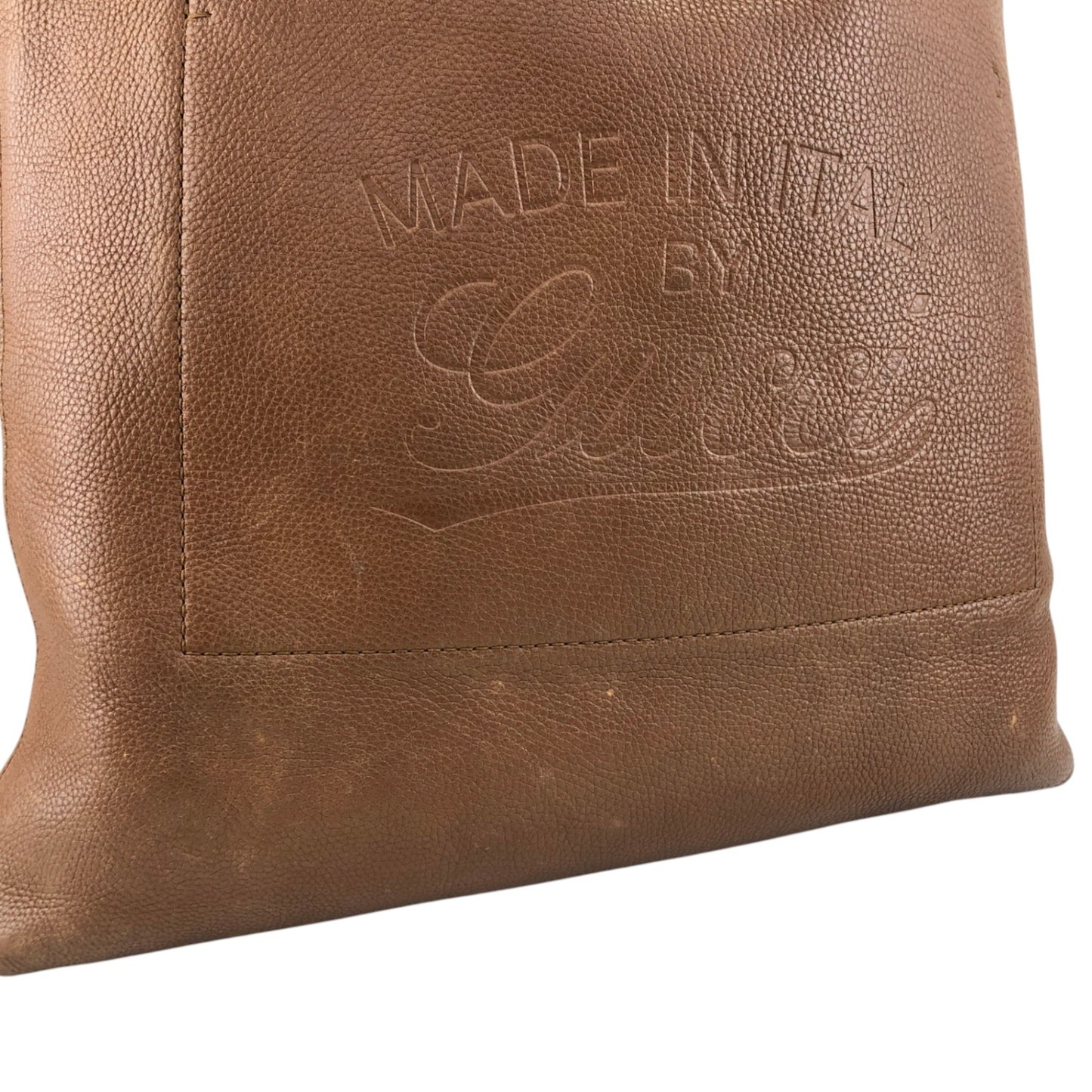 GUCCI Logo Embossed Totebag Brown Vintage 7tbu4m