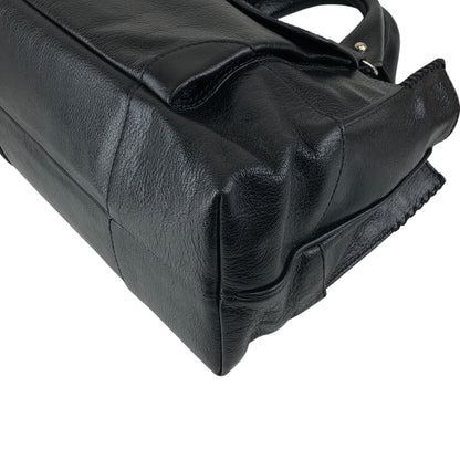 CELINE Horse Carriage Handbag Black Vintage ye36tf