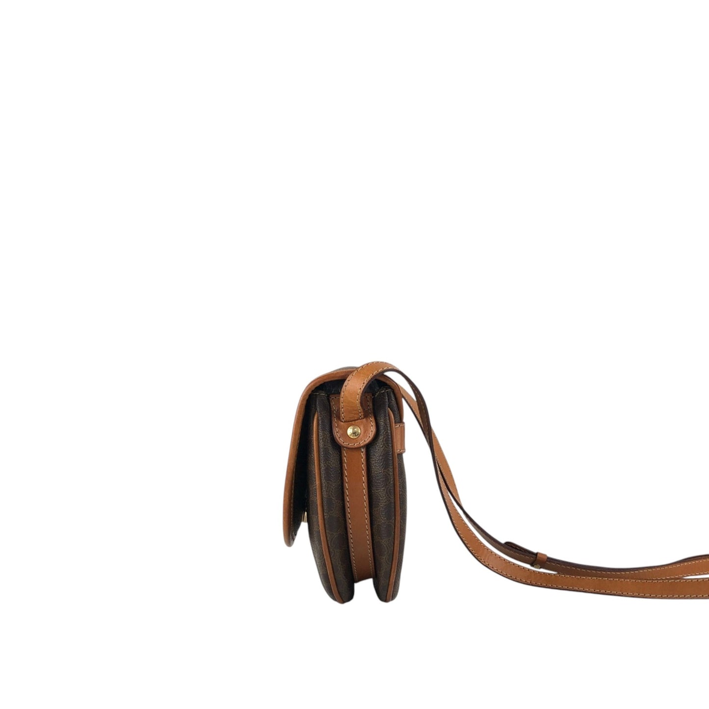 CELINE Macadam Blason Shoulder bag Brown Vintage n6642d