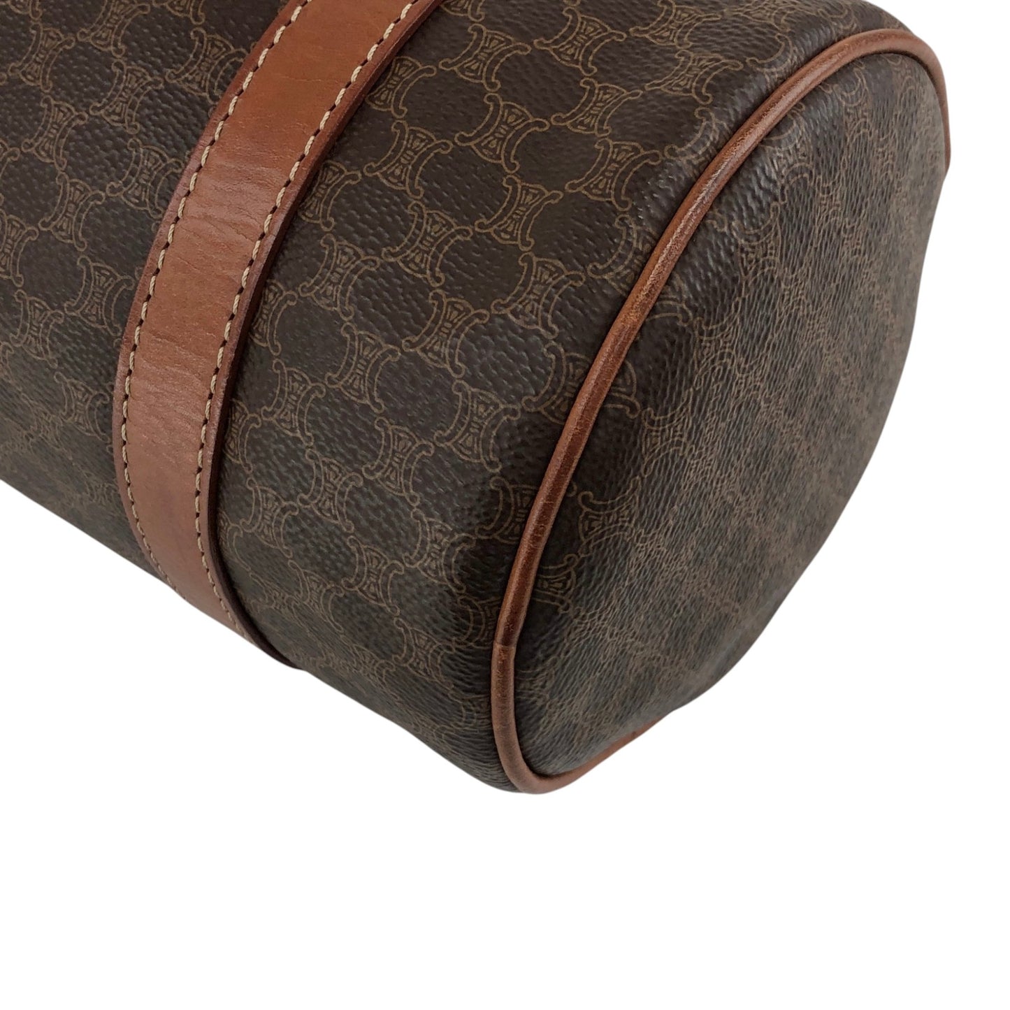 CELINE Macadam Blason Handbag Brown Vintage stij7h