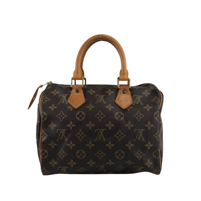 LOUIS VUITTON Monogram Small Boston bag Handbag Brown Vintage 765gwg
