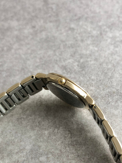 Yves Saint Laurent YSL Logo Watch Gold×Silver Vintage uavgj3