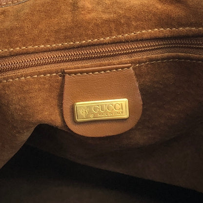 GUCCI Interlocking Drawstring Shoulder bag Brown Vintage 73zgkn