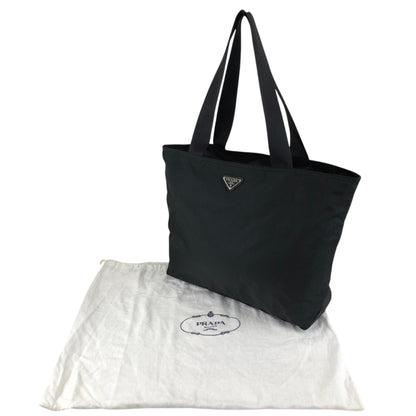 PRADA Tessuto Triangle Logo Totebag Black Vintage bub65u