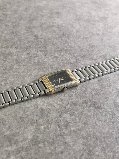 Yves Saint Laurent YSL Logo Watch Silver×Gold Vintage 7umegi