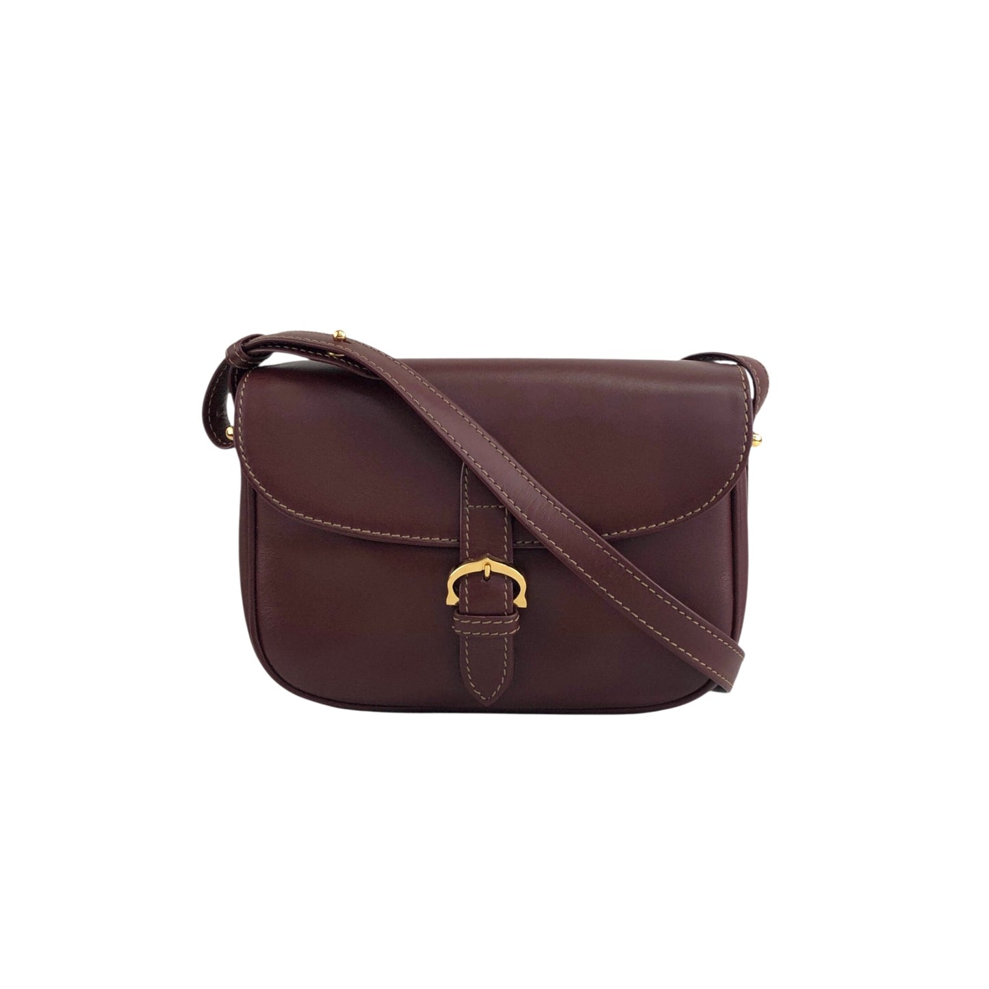 Cartier Front Buckle Shoulder bag Bordeaux Vintage iejnyi
