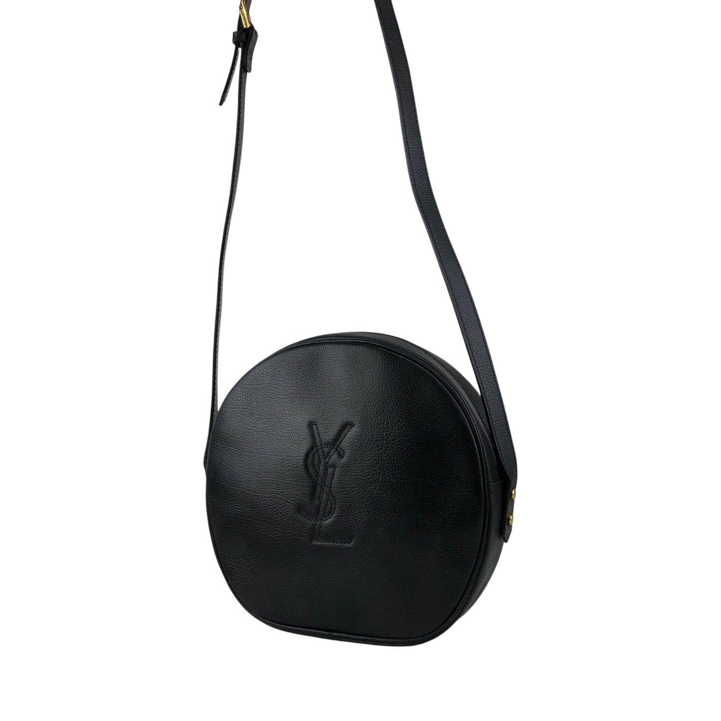 Yves Saint Laurent YSL Logo Shoulder bag Black Vintage 5yuyyw