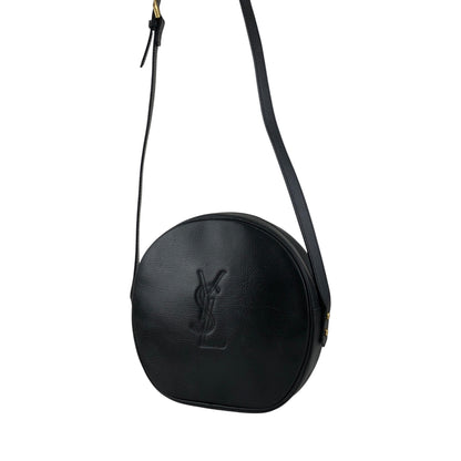 Yves Saint Laurent YSL Logo Shoulder bag Black Vintage 5yuyyw