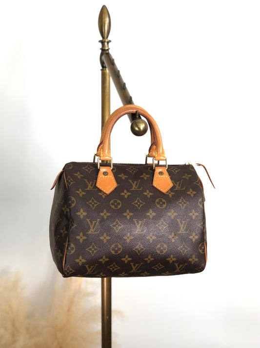LOUIS VUITTON Monogram Small Boston bag Handbag Brown Vintage 232hgi