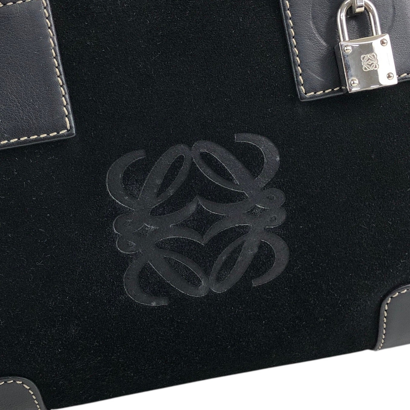 LOEWE Amazona28 Small Boston bag Handbag Black Vintage cbreh6