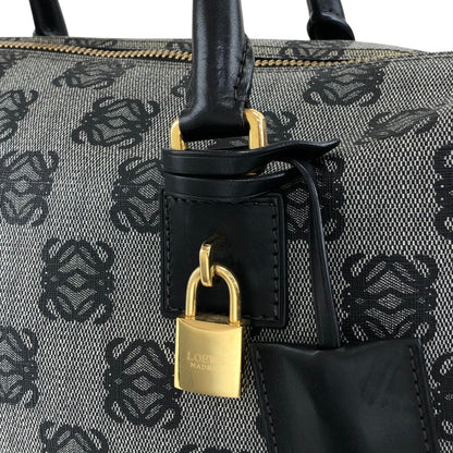 LOEWE Anagram Small Boston bag Handbag Gray Vintage hp67iy