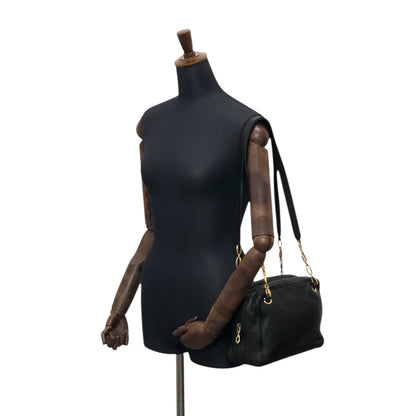 LOEWE Anagram Chain Shoulder bag Black Vintage 7ygaha