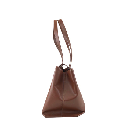 BURBERRY Flap Handbag Brown Vintage 3ex85e