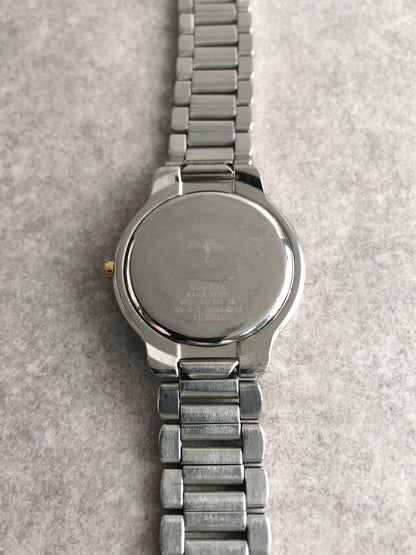 Yves Saint Laurent YSL Logo Watch Silver Vintage c6vtx8