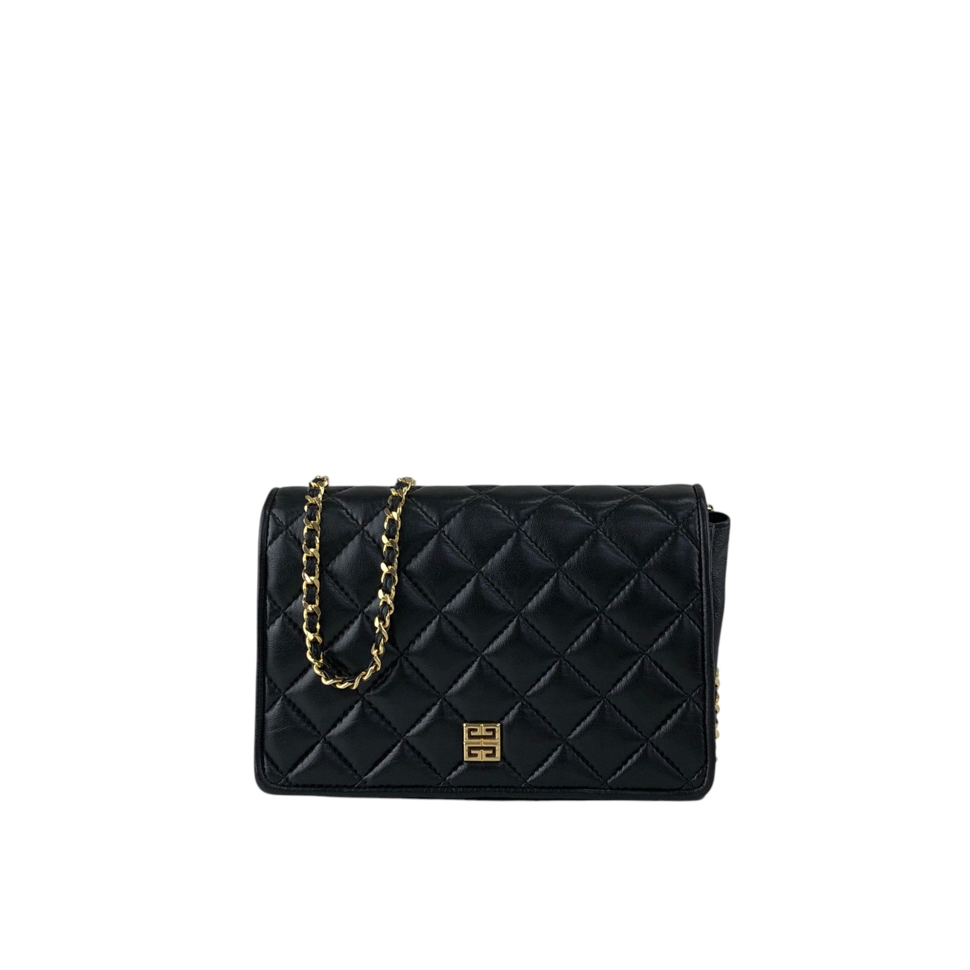 GIVENCHY Logo Chain Shoulder bag Black Vintage xfg8sw