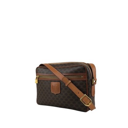 CELINE Macadam Blason Shoulder bag Brown Vintage 7dx72b