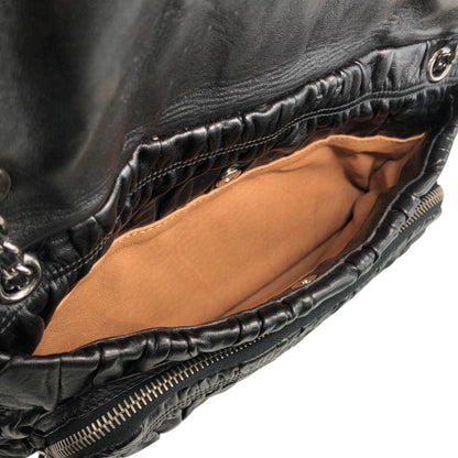 PRADA Logo Lock Chain Shoulder bag Black Vintage v87v8v