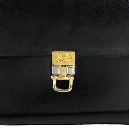 CELINE Horse Carriage Shoulder bag Black Vintage yifsp8