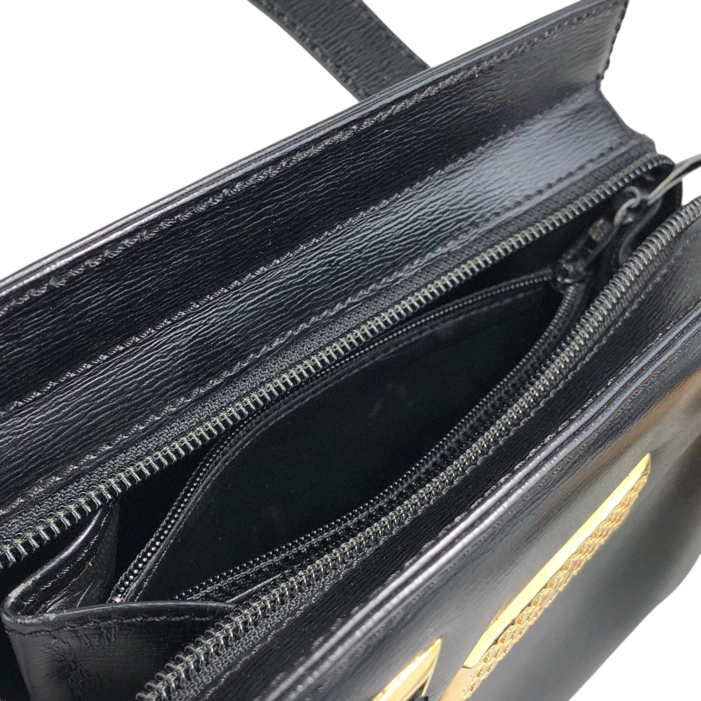 Christian Dior Logo Small Handbag Black Vintage f27cnx