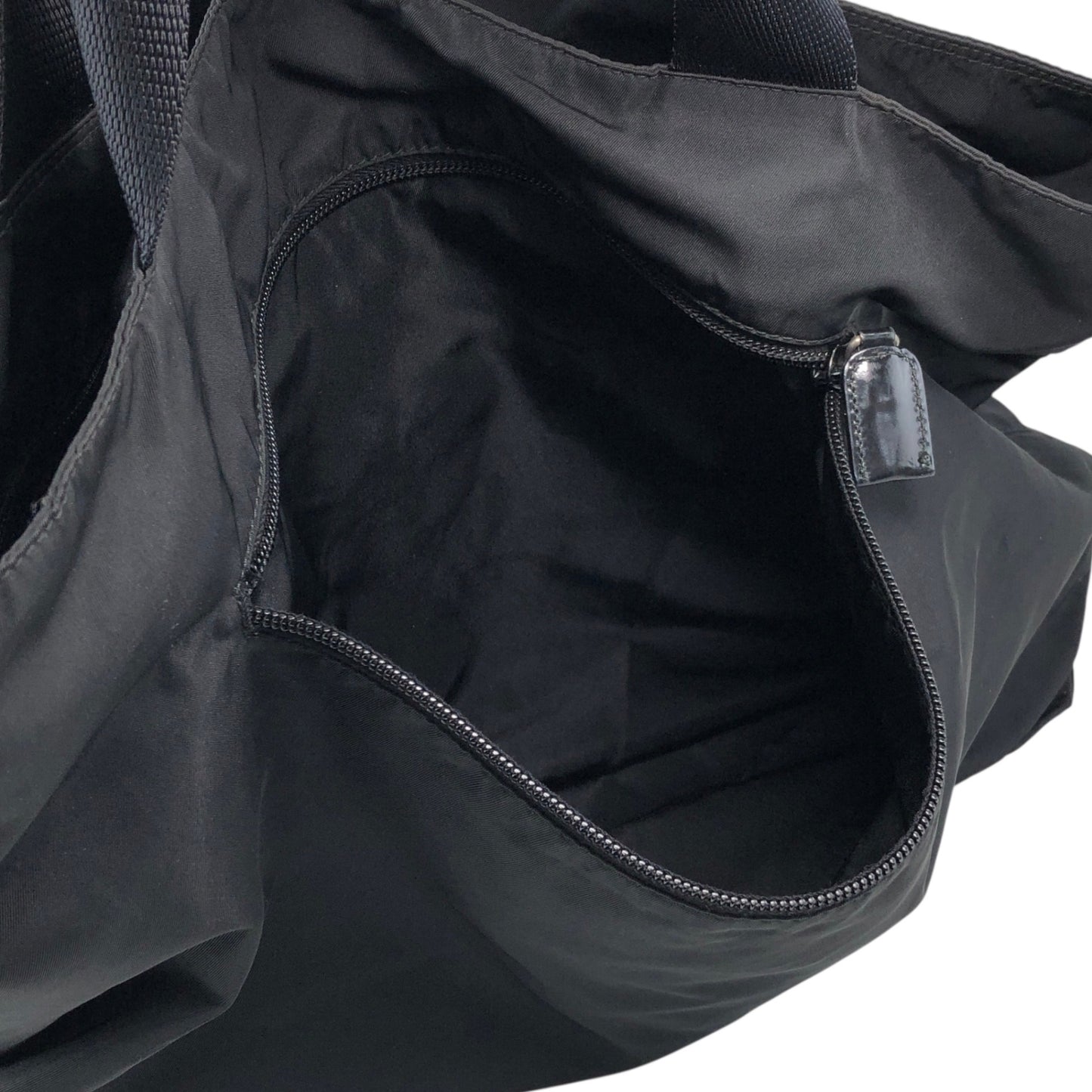 PRADA Tessuto Triangle Logo Totebag Black Vintage s4fket