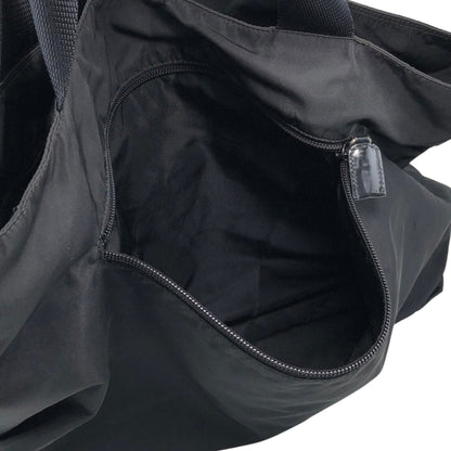 PRADA Tessuto Triangle Logo Totebag Black Vintage s4fket
