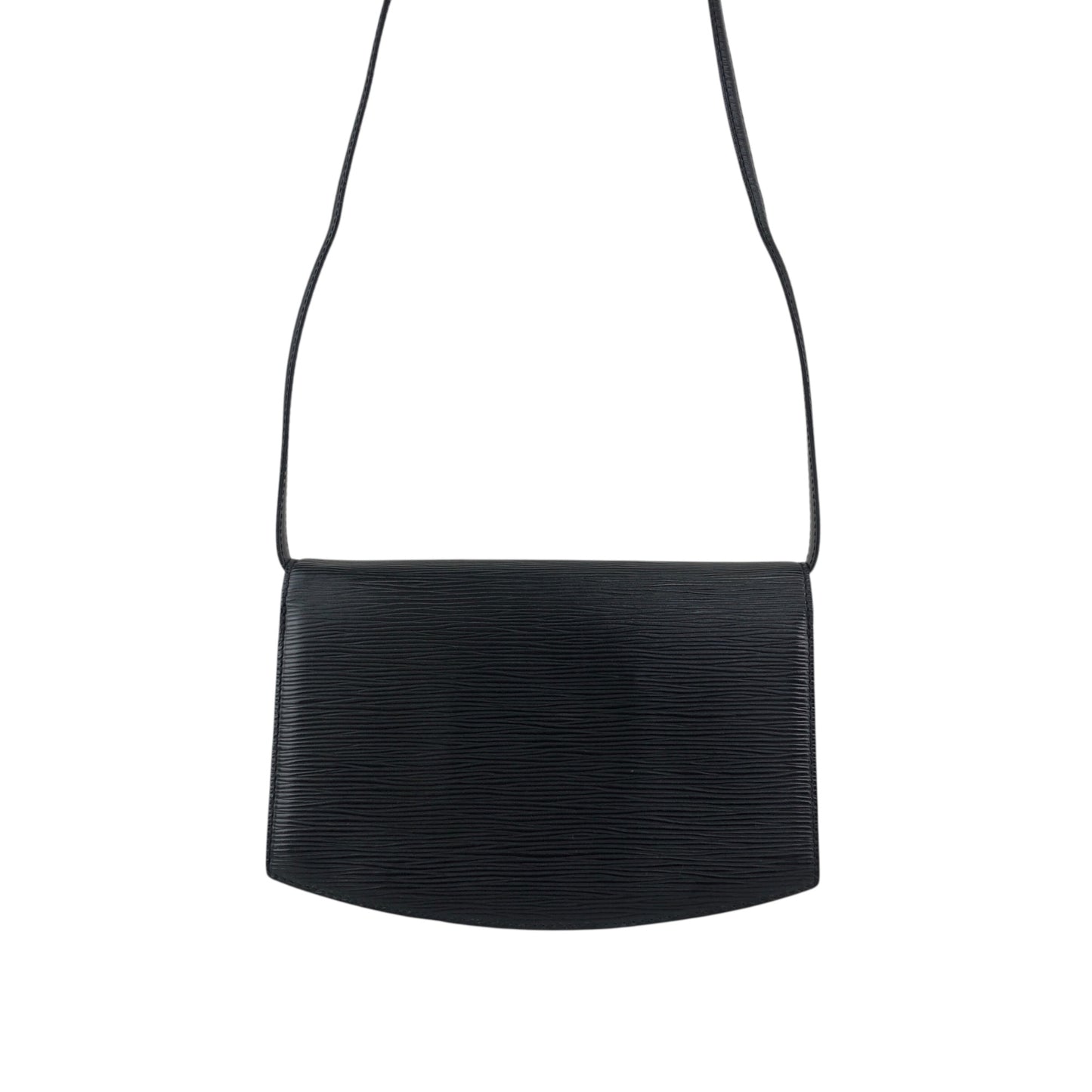 LOUIS VUITTON Epi Turn Lock Shoulder bag Black Vintage 6y7n33