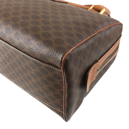CELINE Macadam Blason Small Boston bag Brown Vintage b7bj7n