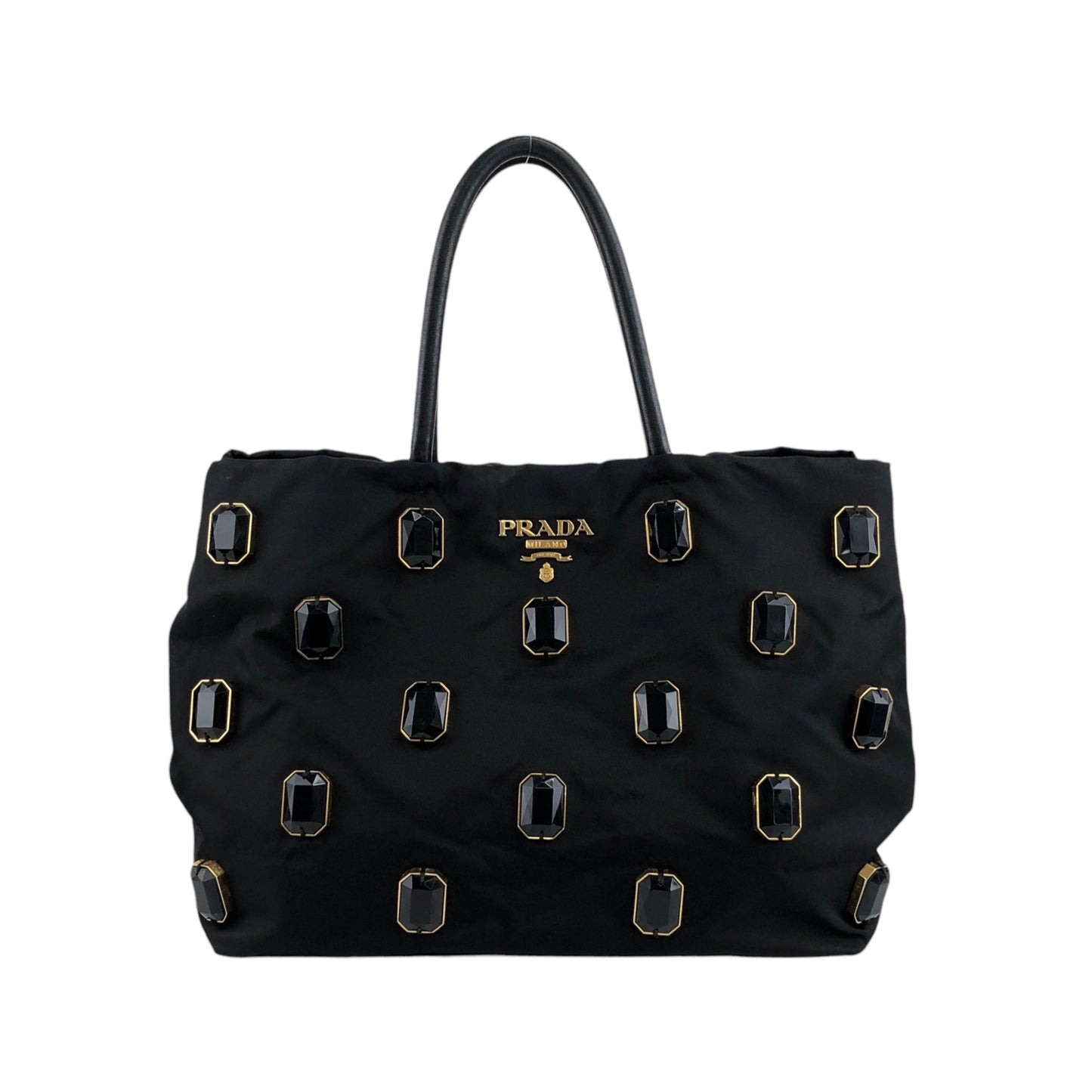 PRADA Logo Shoulder bag Totebag Black Vintage autmuy