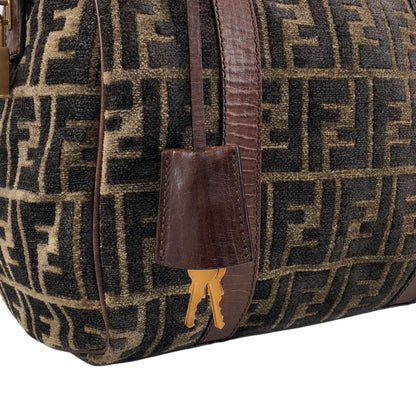 FENDI Zucca Small Boston bag Brown Vintage g7vd3e