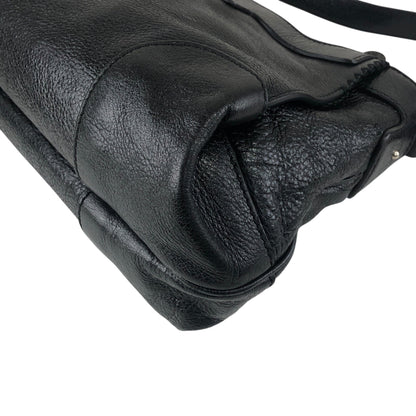 CELINE Horse Carriage Logo Handbag Hobobag Black Vintage hieixd