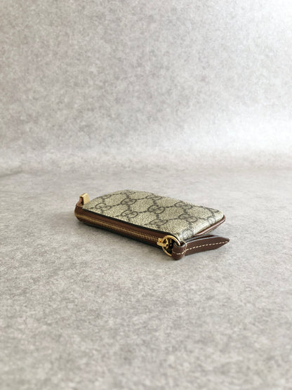 GUCCI GG Canvas Coin Purse Beige Vintage m54bjw