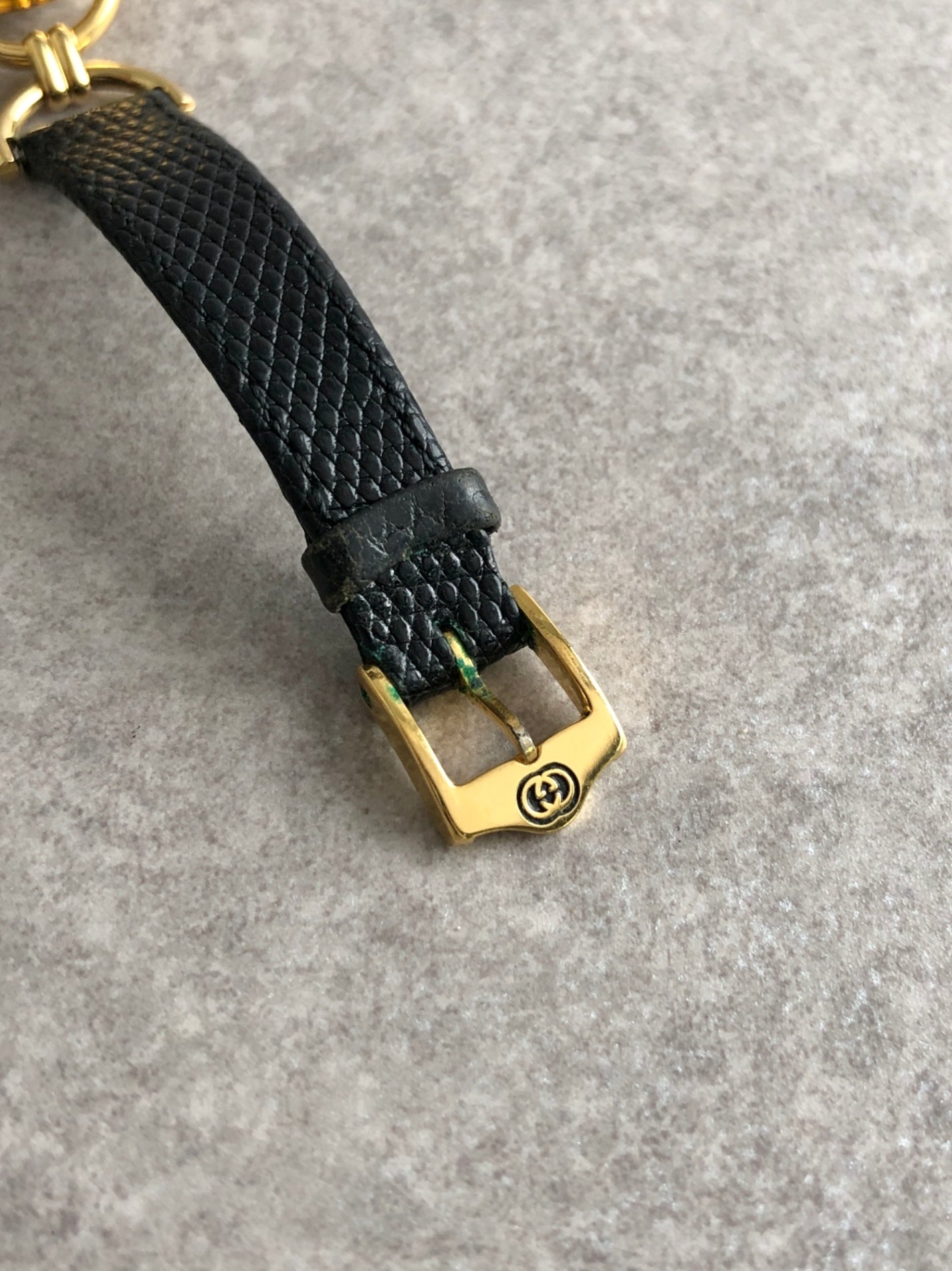 GUCCI Quartz Watch Black 6000L Vintage yav34a