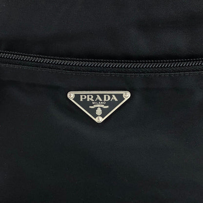 PRADA Tessuto Triangle Logo Shoulder bag Black Vintage rjf7np