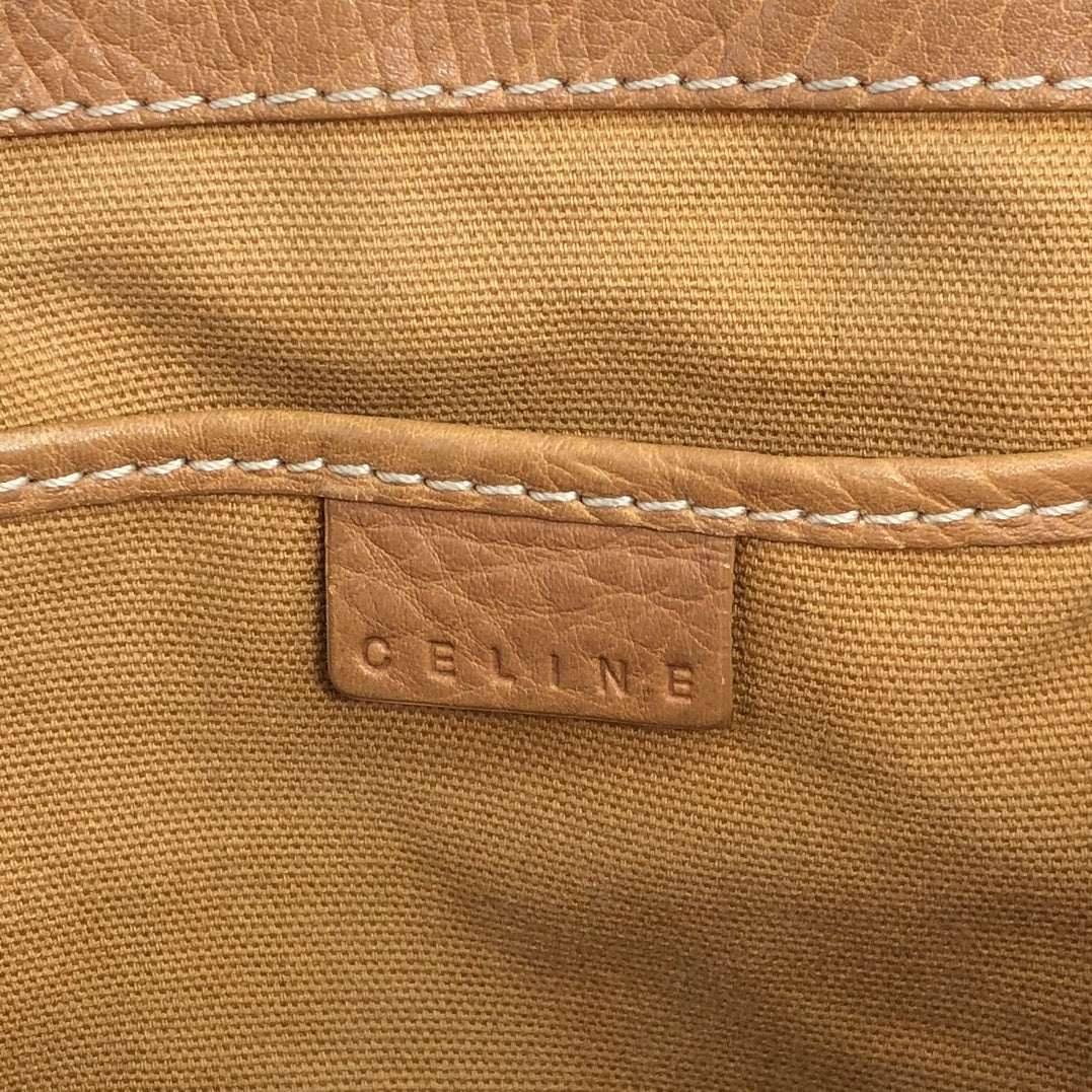 CELINE Blason Handbag Camel Vintage d6g4j8