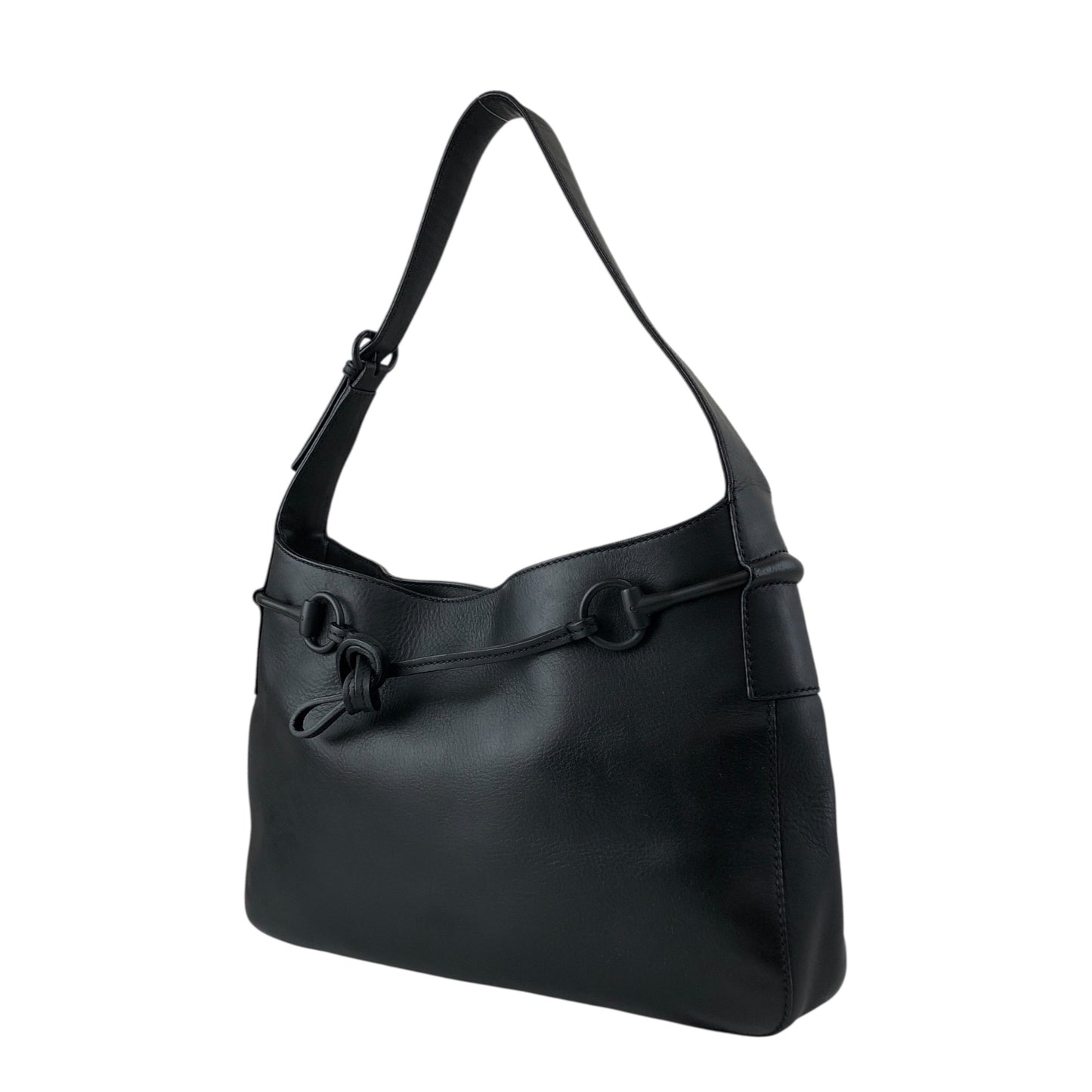 GUCCI Horse Bit Shoulder bag Hobobag Black Vintage s3x3cn