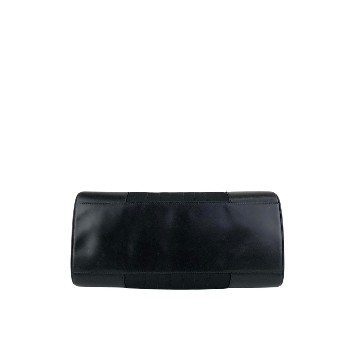 PRADA Triangle Logo Handbag Boston bag Black Vintage mh4xag