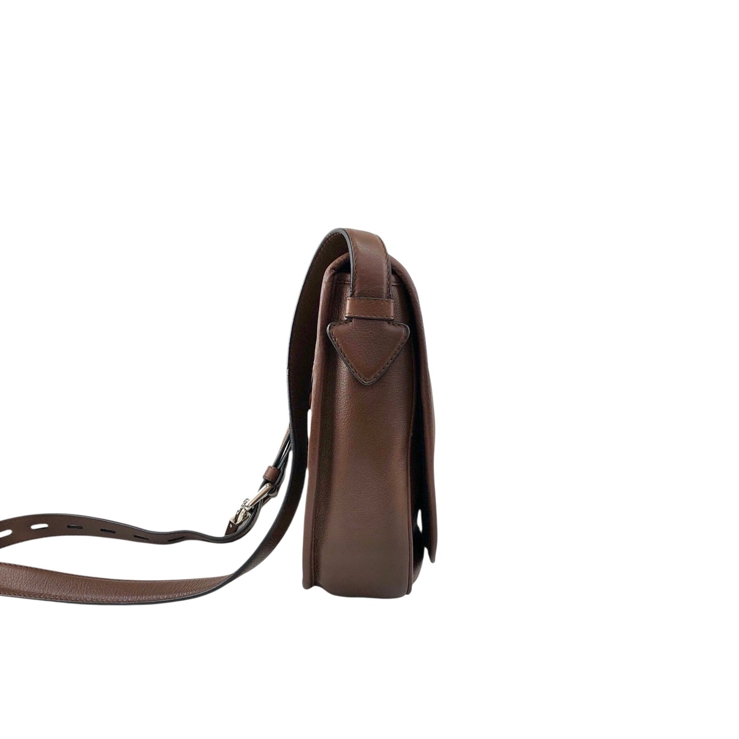 LOEWE Logo Embossed Shoulder bag Brown Vintage 7c7s5w