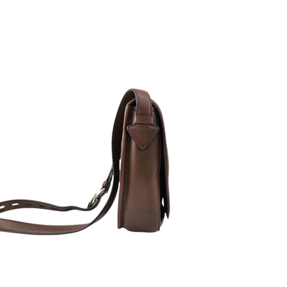 LOEWE Logo Embossed Shoulder bag Brown Vintage 7c7s5w