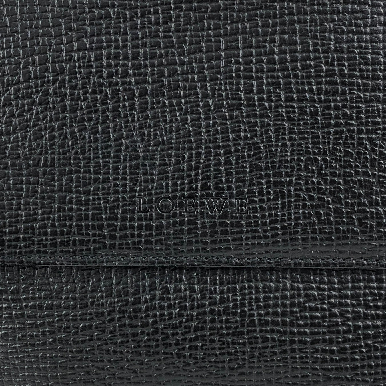 LOEWE Logo Embossed Handbag Shoulder bag Black Vintage rpd54b