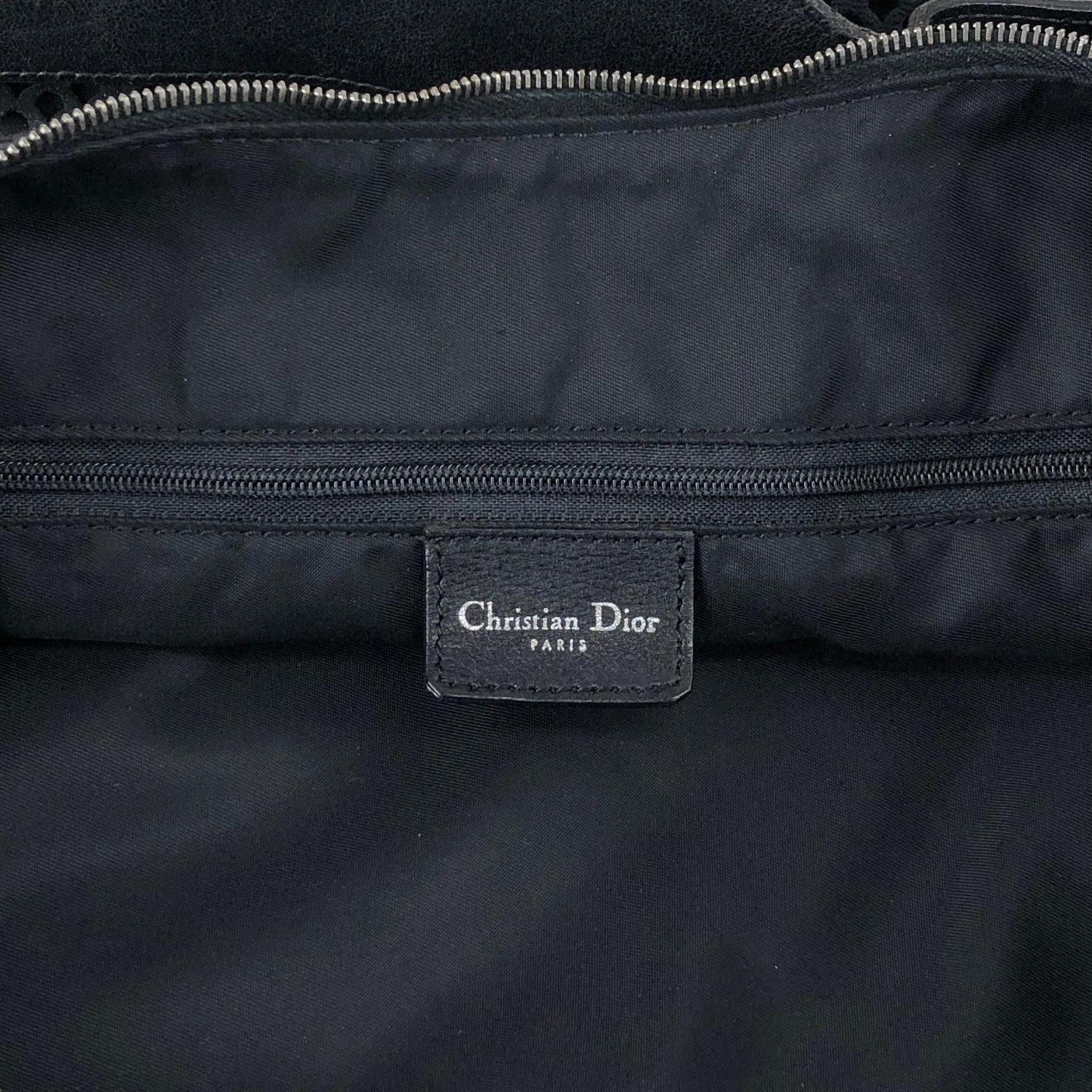 Christian Dior CD Logo Shoulder bag Hobobag Black Vintage psjdu3